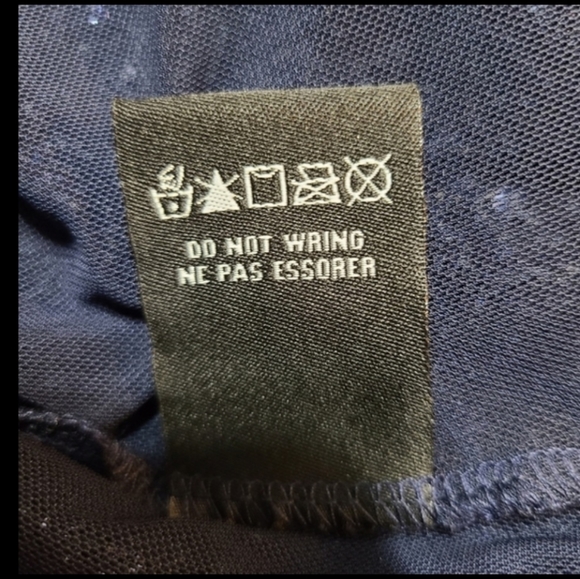 Le Chateau Sequin & Knit Layered Top Navy Small size - Picture 7 of 13